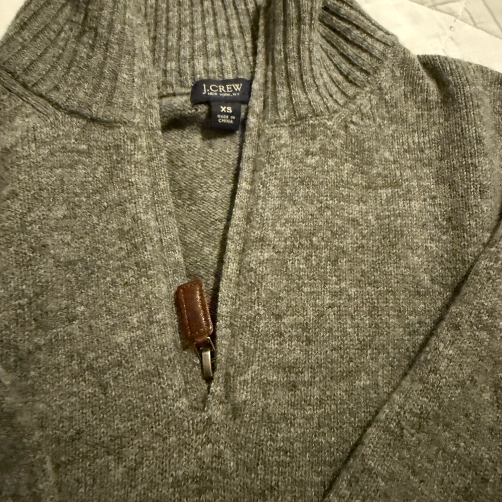 J. Crew Men's Zip-Up Sweater in Gray